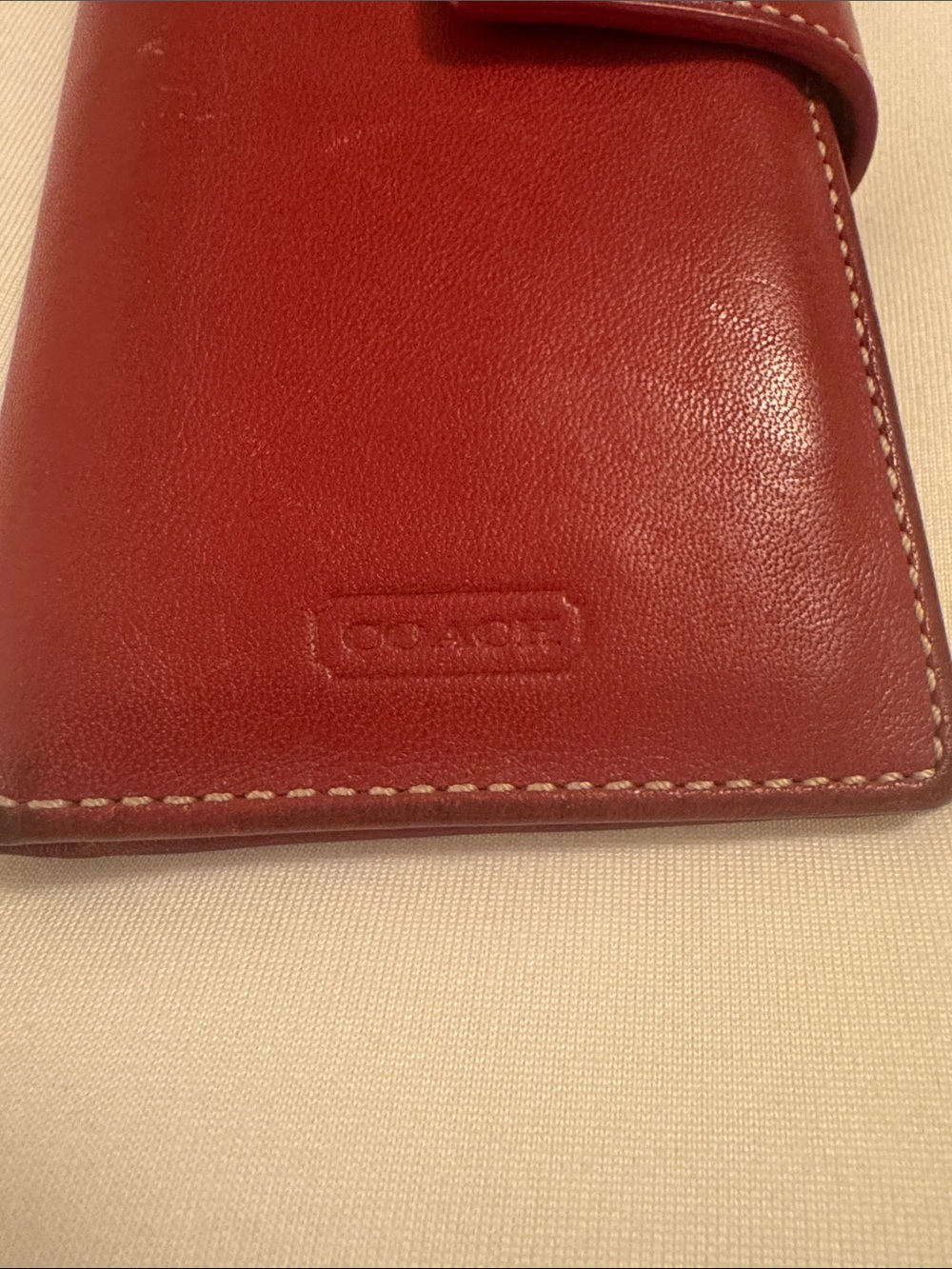 Vintage Coach Red leather bifold - Picture 2 of 7